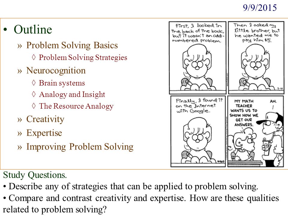 problem solving and creativity in cognitive psychology